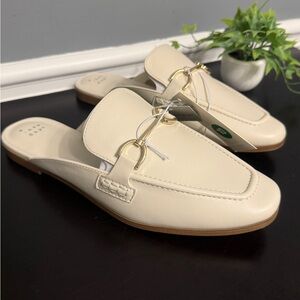 A New Day Cream shoes  with Gold Accents